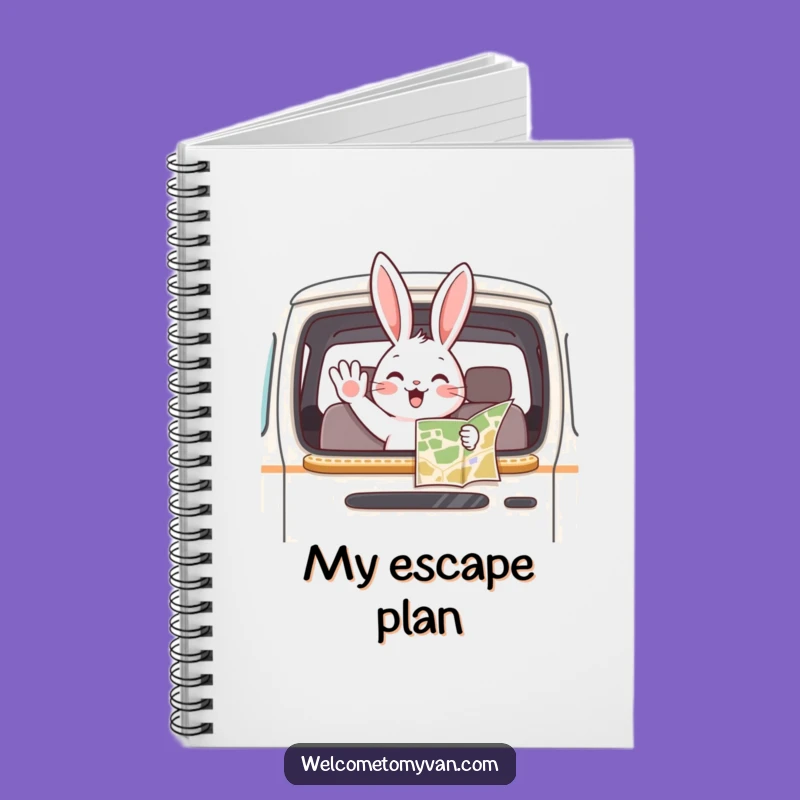 Funny Bunny Van Map Notebook: Plan Adventures with a Playful Pal